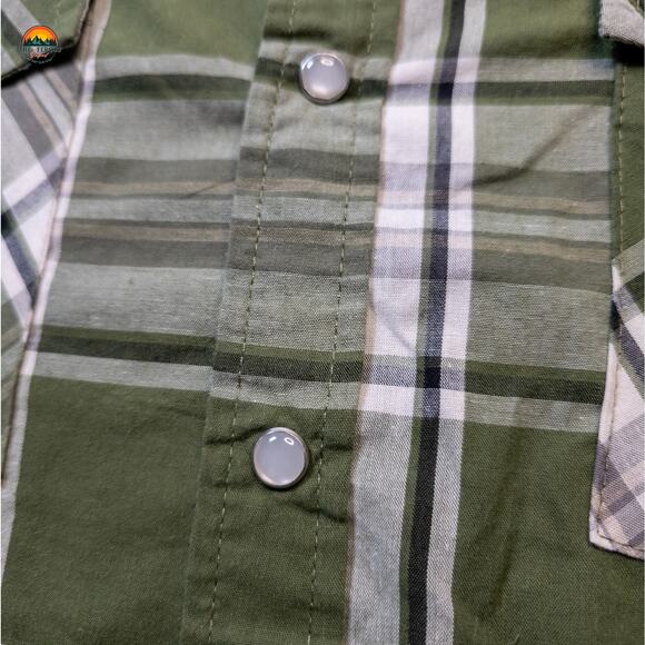 Canyon Guide Outfitters Button-Up Shirt Green Long Sleeve Collared Women's XL - Picture 5 of 10